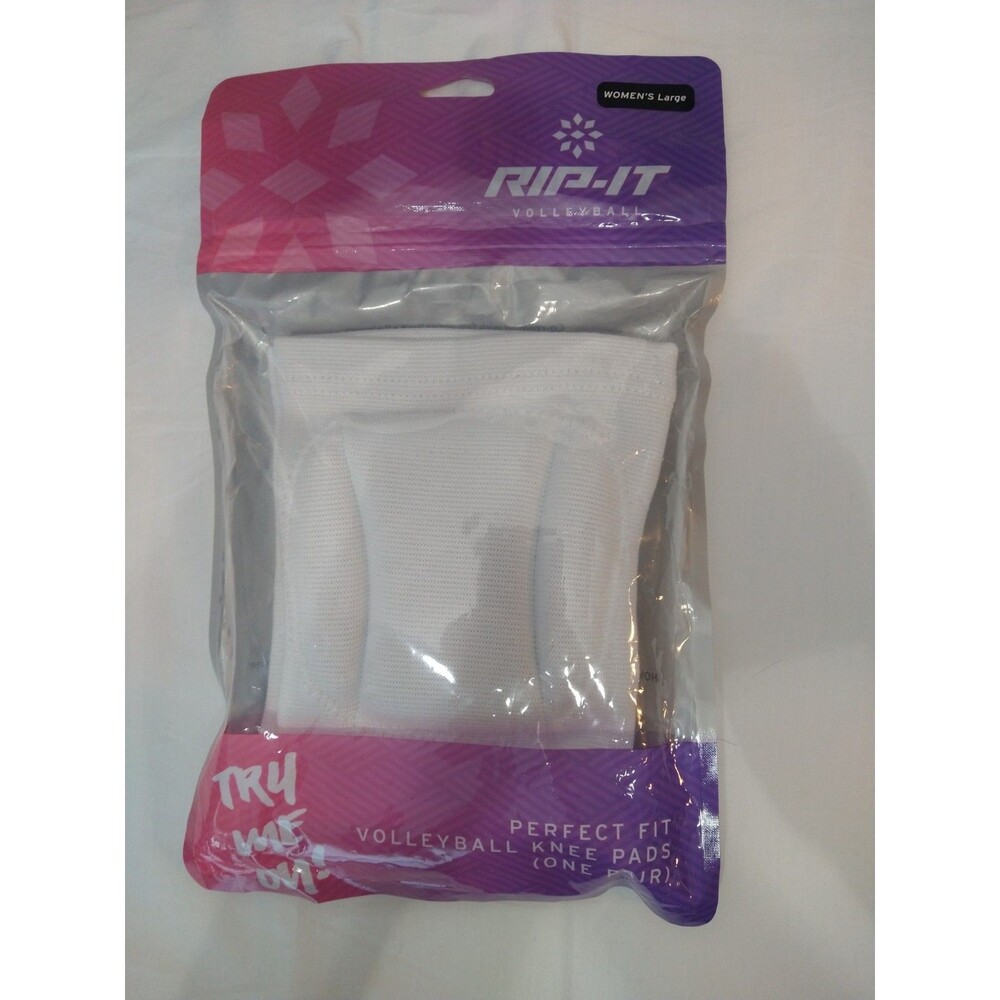 New RIP-IT Women's Large Perfect Fit Volleyball Knee Pads White Sports Athletic